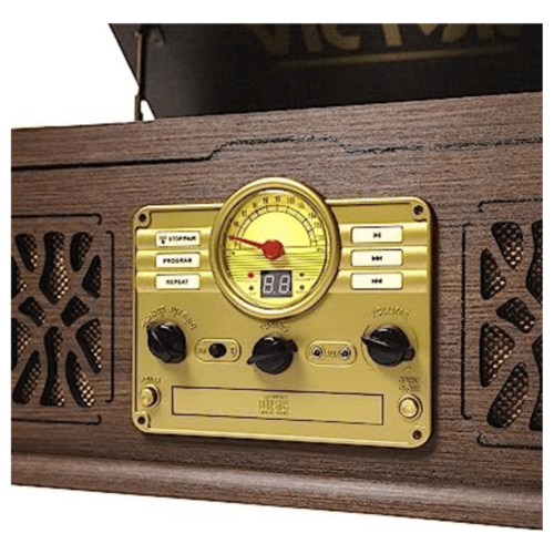 Victor State 7-in-1 Wood Music Center Espresso - Refurbished